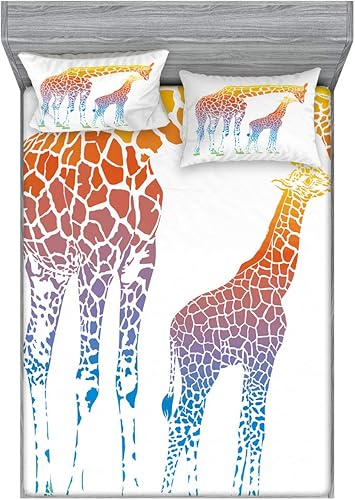 Miniatura 147 de Ambesonne Juego de sábanas bajeras y fundas de almohada, deliciosos tacos con verduras, cocina folclórica, ingredientes de recetas de comida Beige