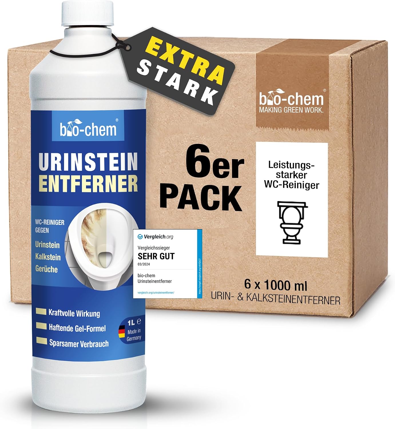 Urine and Limestone Remover. Hochkonzentrierter Profi-Reiniger f r WC und Sanit r gegen Ablagerungen und Ger che Entfernt hartn ckigste Ablagerungen