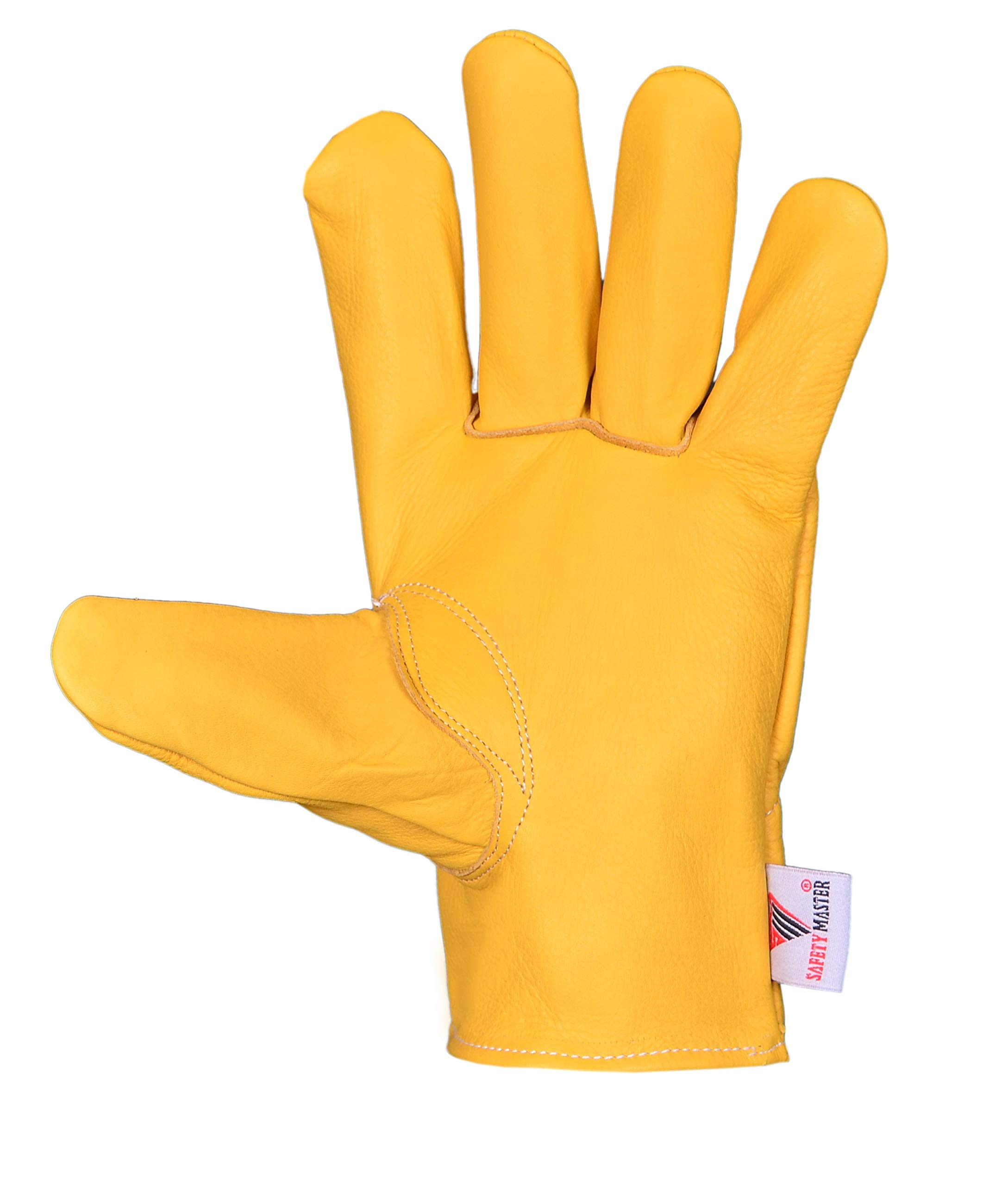 SAFETY MASTER Premium Quality Yellow Cow-grain Tig Driver Gloves., Lorry Drivers, Warehouse and Gardening Gloves - Image 2