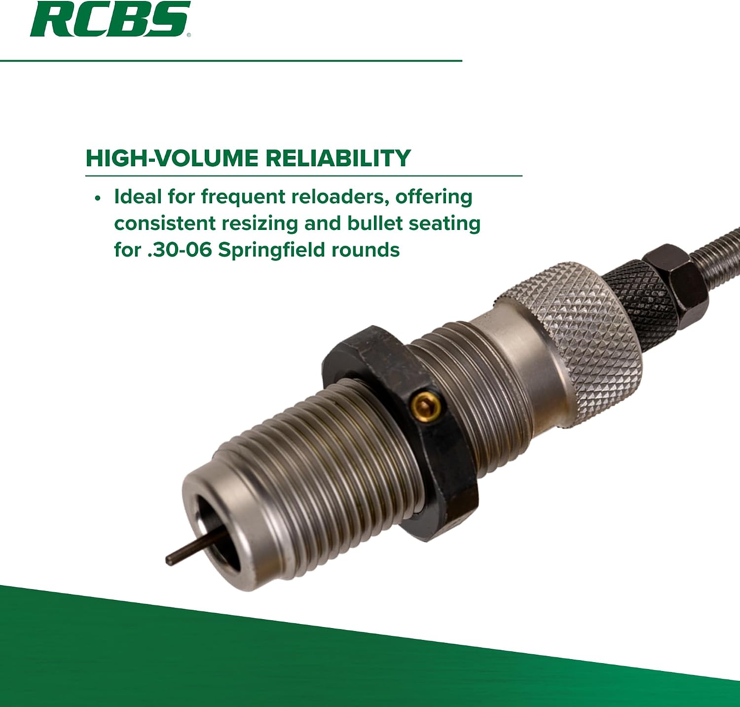 RCBS Supreme Die Set for .30-06 Springfield - Superior Performance for Reloaders with a Shell Holder and Chamber Case Length Gauge