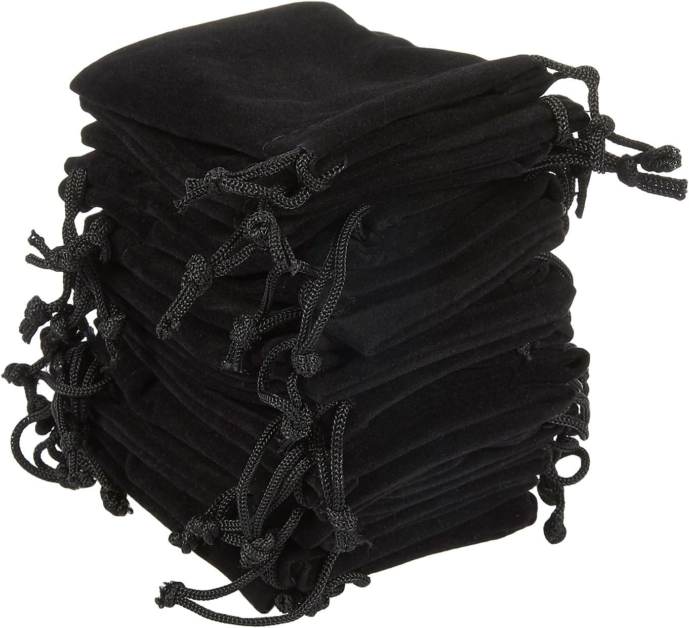 Exclusive Discount 60% Price 50 Pack Small Velvet Jewelry Bags with Drawstring Gift Pouch for Wedding Favor and Dice 3.4 x 2.5 inches (Black) Flash Deals - 80% OFF 50 Pack Small Velvet Jewelry Bags with Drawstring Gift Pouch for Wedding Favor and Dice 3.4 x 2.5 inches (Black)
