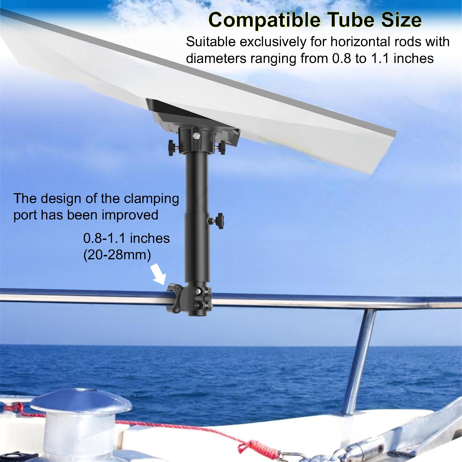 Starlink Gen 3 Universal Mount - RV, Camper, Yacht, Pole, Railing Clamp for Roof/Rack (0.8-1.1