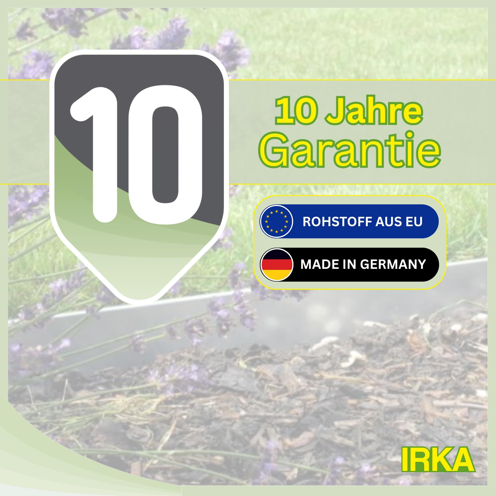 IRKA Rasenkante Cortenstahl L5m H20cm – Flexible Beeteinfassung 1 mm stark Rasenkantenband für Garten Beetbegrenzung Beetumrandung