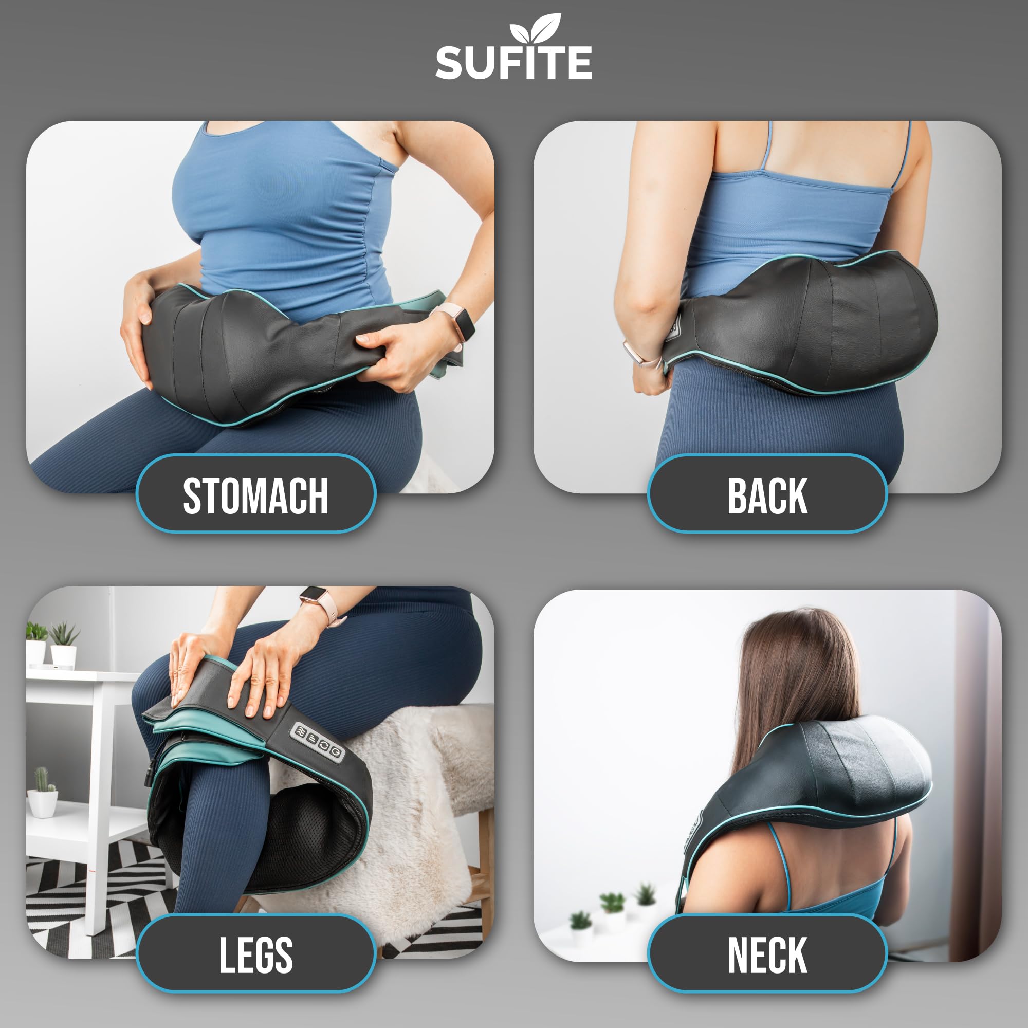 Shiatsu Massagegerät Nacken - Nackenmassagegerät Mit Wärme, 3 Geschwindigkeiten, Auto-Reverse