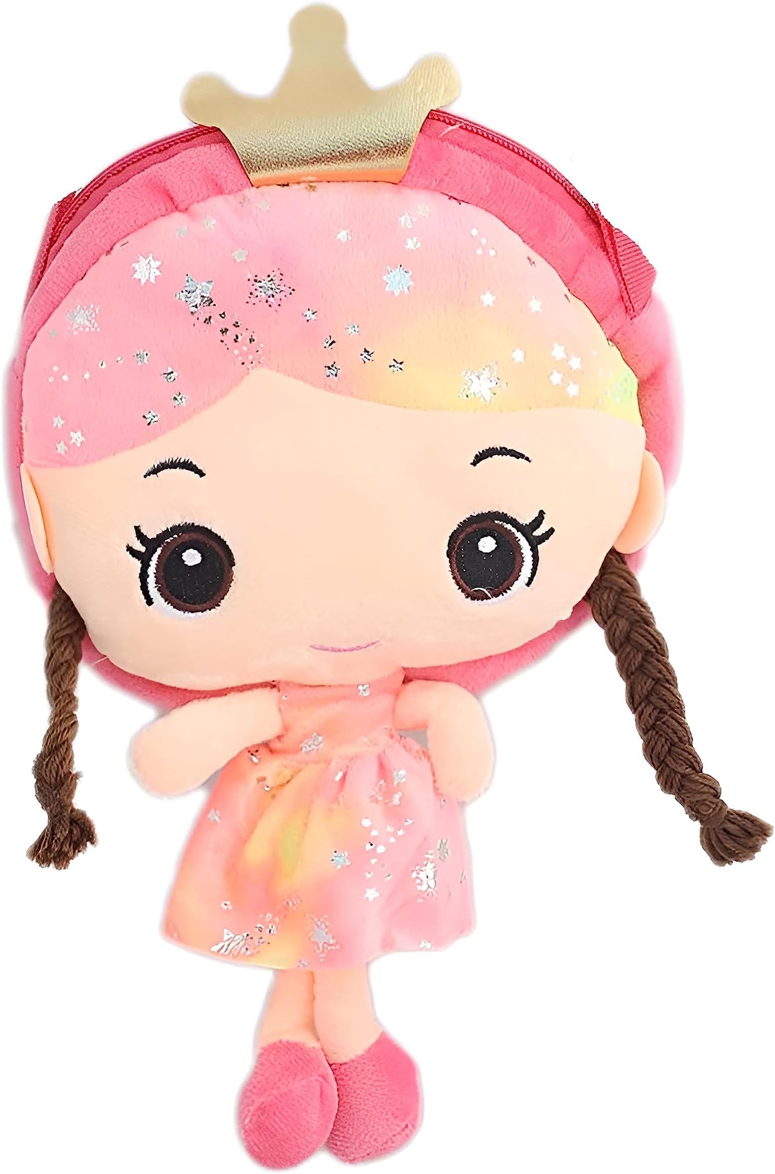 CHAMBYAL'S DOLL Shape Twinkle Toes Doll Shaped Purse Sparkle and Fun Teen Girls Small Messenger Bags for Kids (30 x 18 CM) Pack of 1 (PINK)