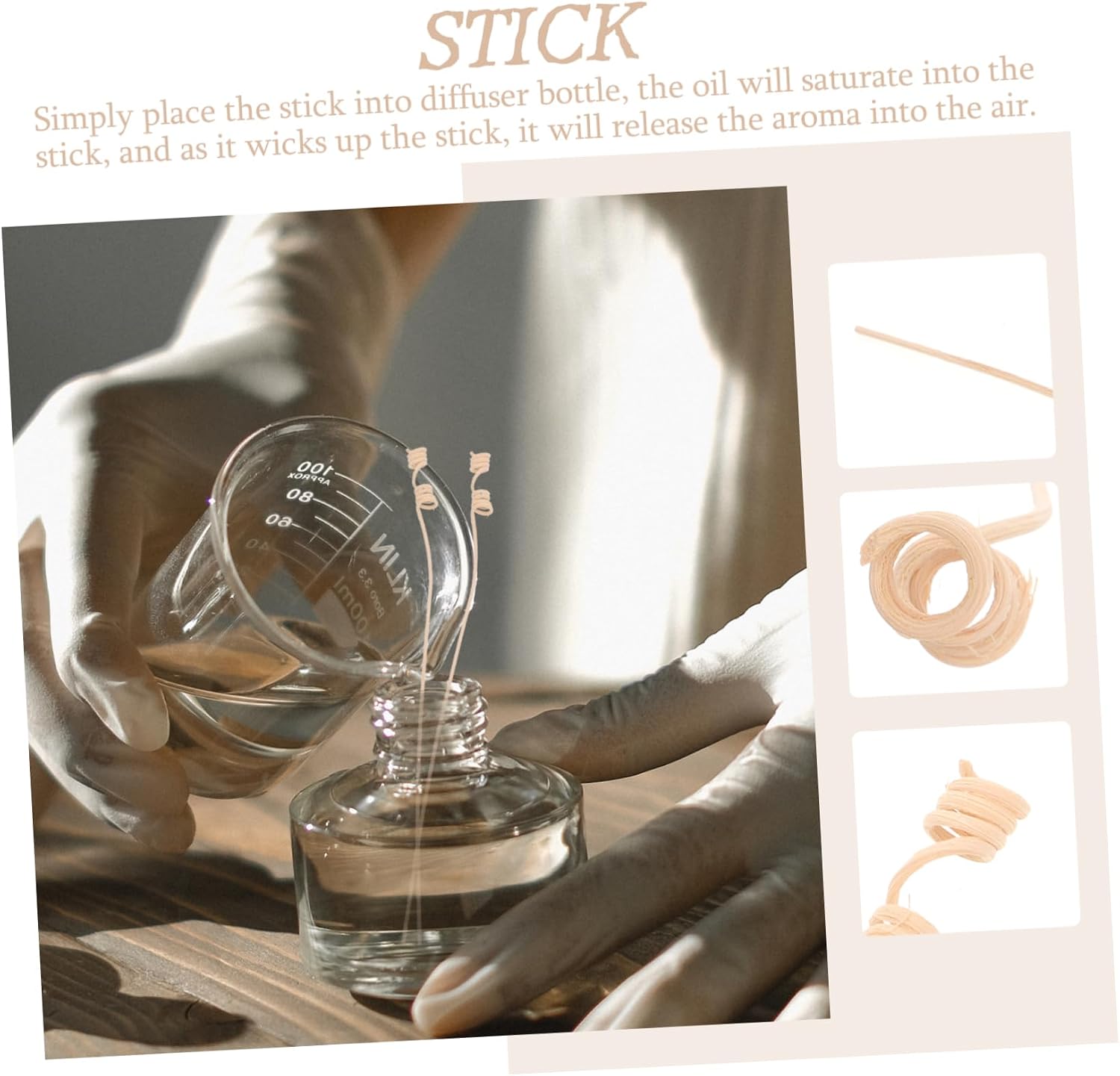 Rattan Reed Diffuser Sticks 10pcs for Essential Oil and Perfume