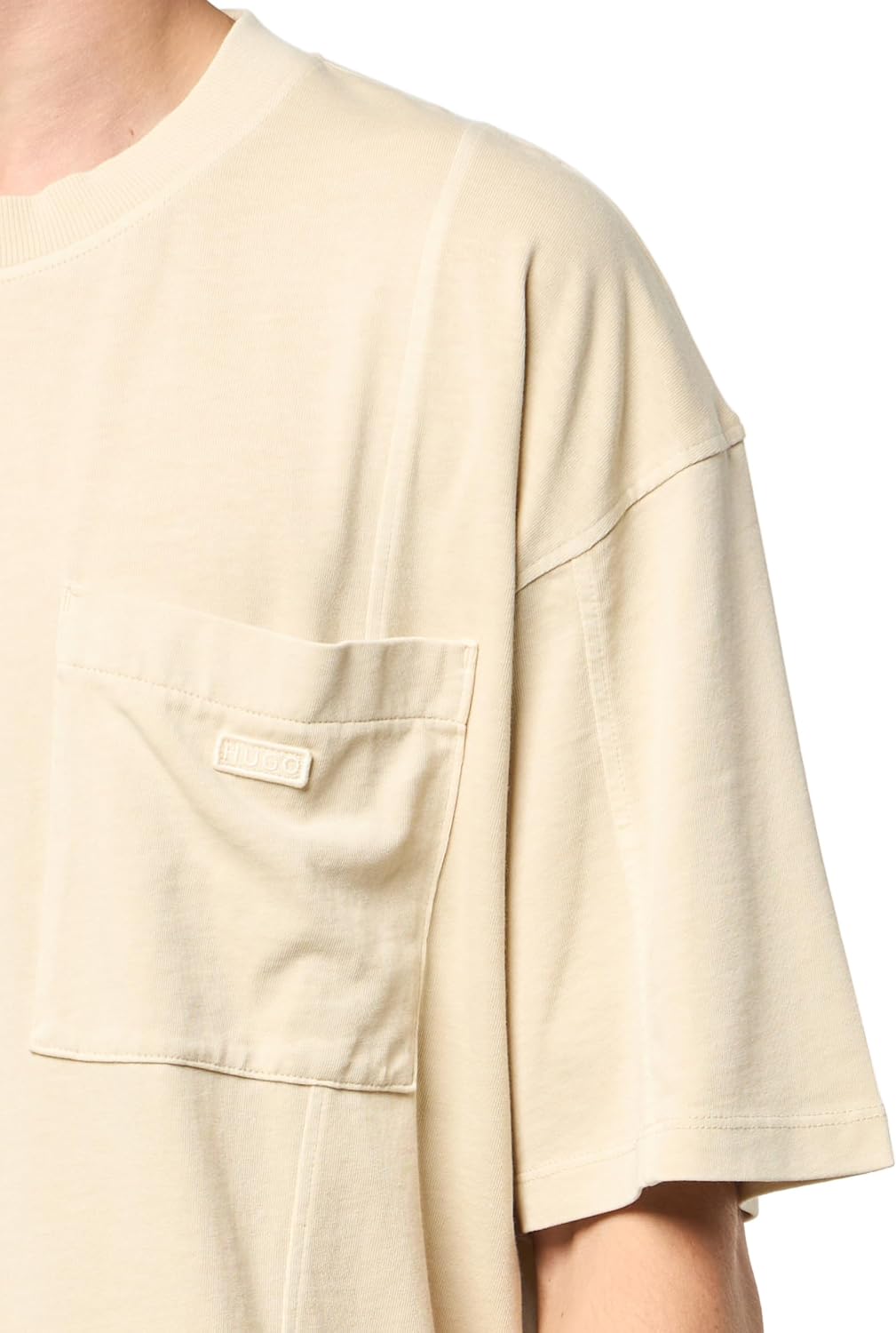 HUGO Men's Badge Logo Patch Pocket T-Shirt