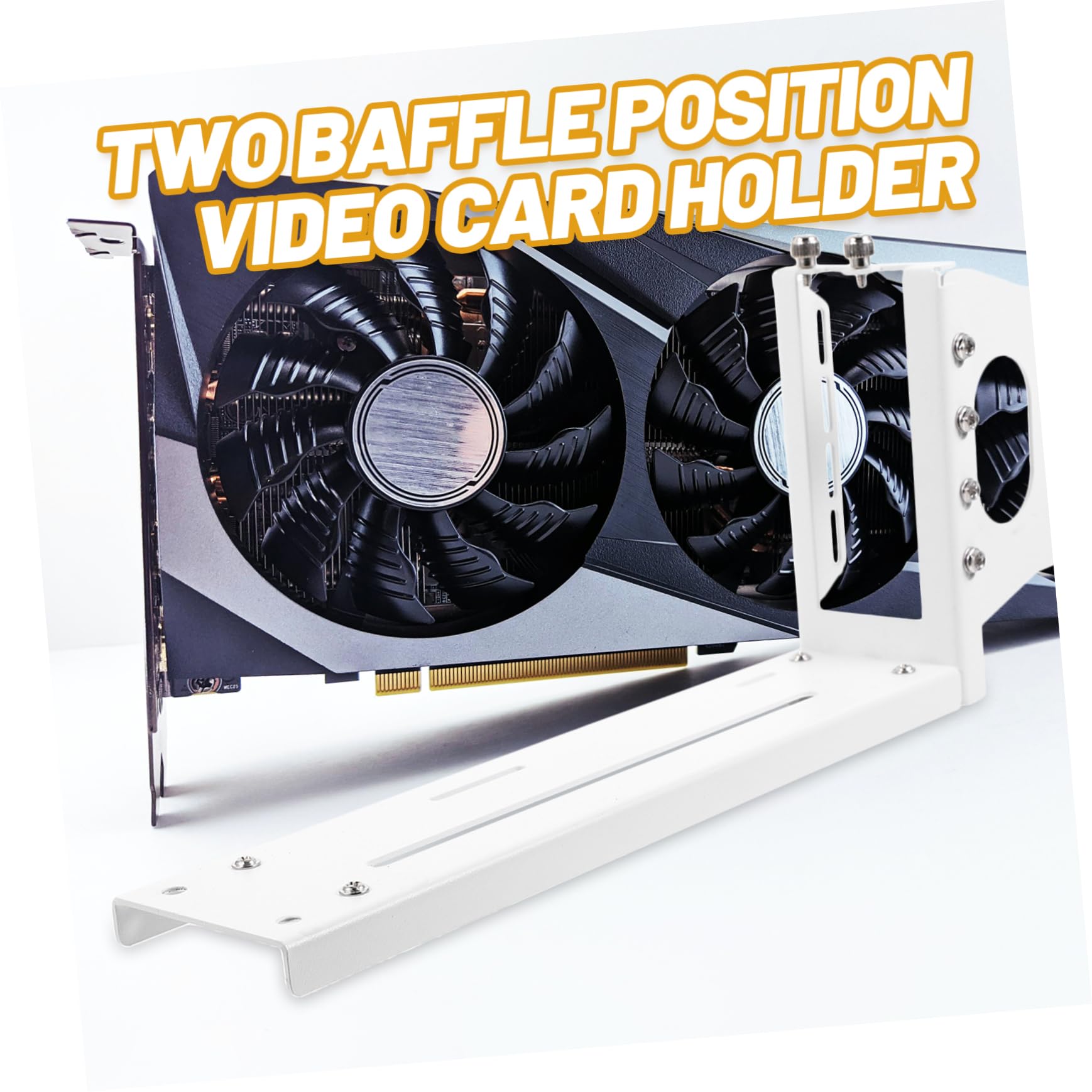 Supporto Scheda Video Verticale Pci-e per Chassis Grandi Bianco