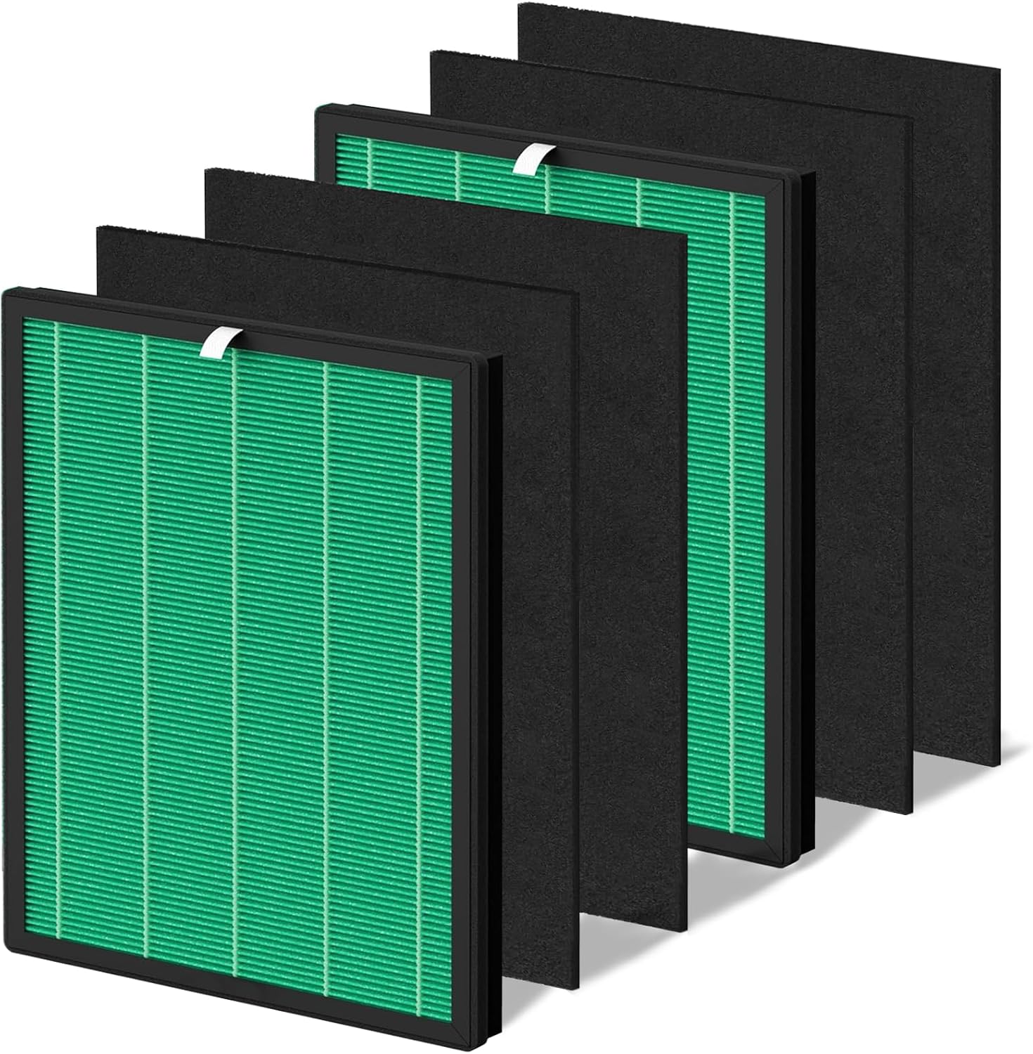 2 Sets 150 Filter Replacement for Coway Airmega 150 Air Purifier, 2 Green True HEPA and 4 Active Carbon Filter, AP-1019C-FP