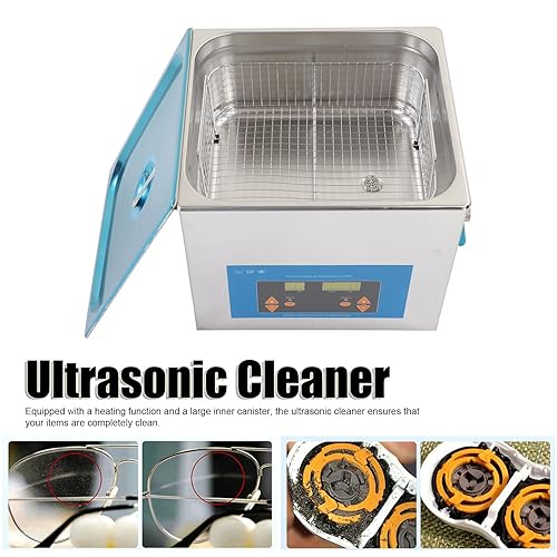 Miniatura 7 de Versatile Ultrasonic Cleaner,Wide Usage, Mechanical Knob Control, 13L Capacity, Perfect for Electronics, Jewelry, and More Simple Setting, 13L