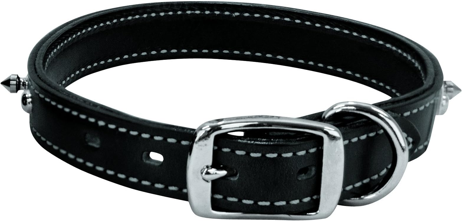 Weaver Leather 1" x 19" Spike Collar, Medium, Black