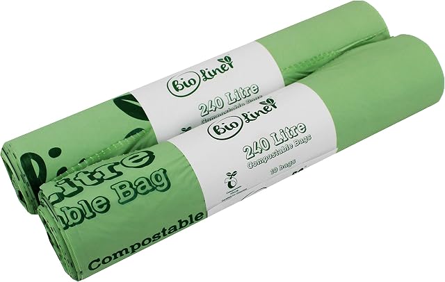 240 Litre Compostable Wheelie Bin Liners, 20 Sacks