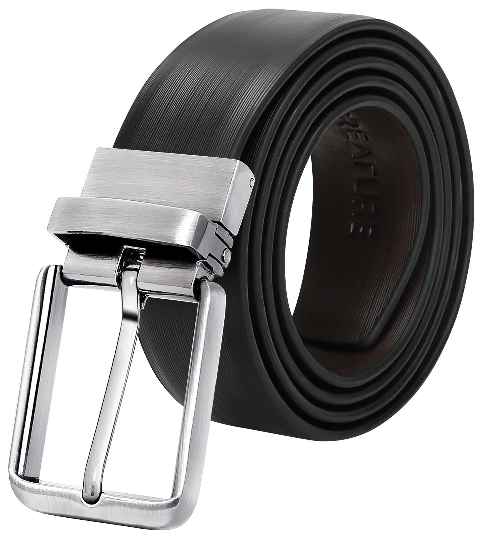 creature Men's Reversible Pu-Leather Formal Belts(Color-Black/Brown||BL-06-P)-picture-57