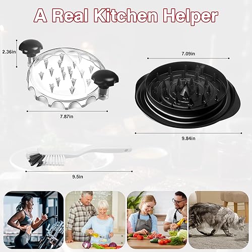 Miniatura 6 de Última herramienta trituradora de pollo, herramienta trituradora de carne grande con cepillo de limpieza, herramienta de pollo triturada visible,