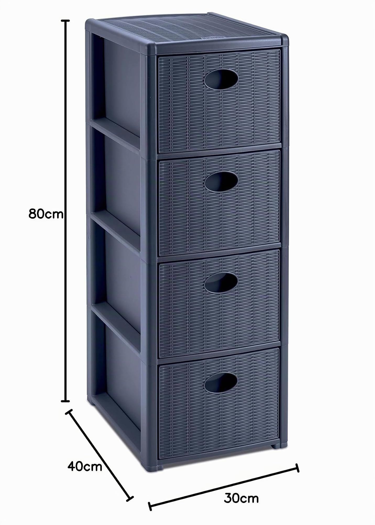 Stefanplast STF884 Cassettiera Elegance Slim 4 cassetti Blu Navy