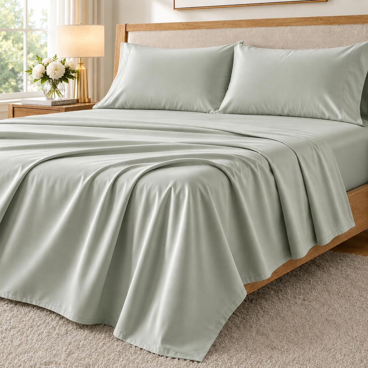 French Blue Queen Sheet Set - 400 Thread Count -16 French Blue Queen Sheet Set - 400 Thread Count -16