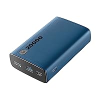 Cellularline – Elite 20000 – Caricabatteria Portatile – Capacità di 20000mAh – +144 ore di ricarica extra – 1xUSB OUTPUT: 18W Adaptive Technology – 2xUSB-C INPUT: 18W,  OUTPUT: 20W PD – Blu