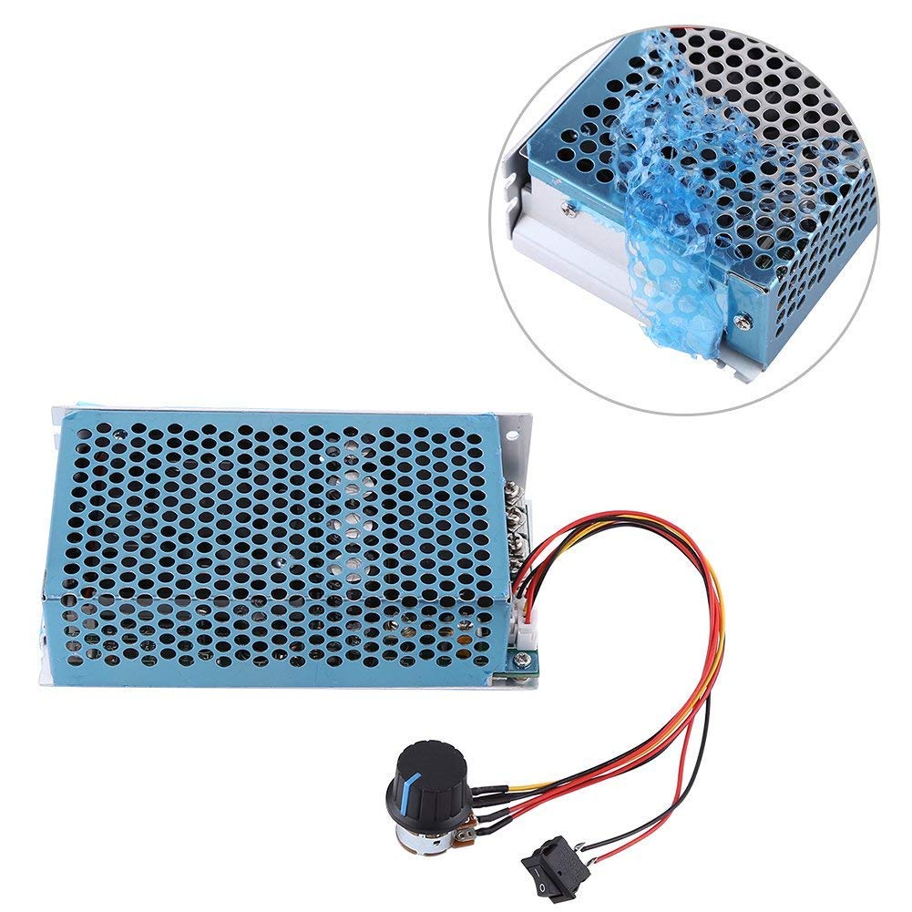 Walfront PWM Régulateur de Vitesse DC 10-50V 3000W 100A Interrupteur Avant Arrière pour Moteur à Grand Courant Continu