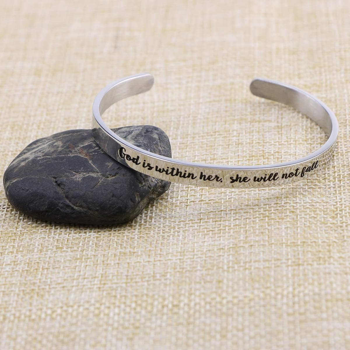 𝐂𝐡𝐫𝐢𝐬𝐭𝐢𝐚𝐧 𝐁𝐫𝐚𝐜𝐞𝐥𝐞𝐭𝐬 for 𝐖𝐨𝐦𝐞𝐧 Inspirational Gifts Bible Verse Religious Faith Jewelry Cuff Bracelet Mothers Day Christmas Birthday Jewelry for Her Mother Daughter - Image 2