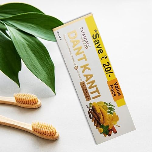 Miniatura 4 de Patanjali Dant Kanti Crema Dental Avanzada, 3.53 oz x 2N Combo