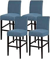 Vista 9 de Funda elástica para taburete de bar, taburete de mostrador, funda para silla de pub para comedor, cafetería, funda protectora para taburete de bar