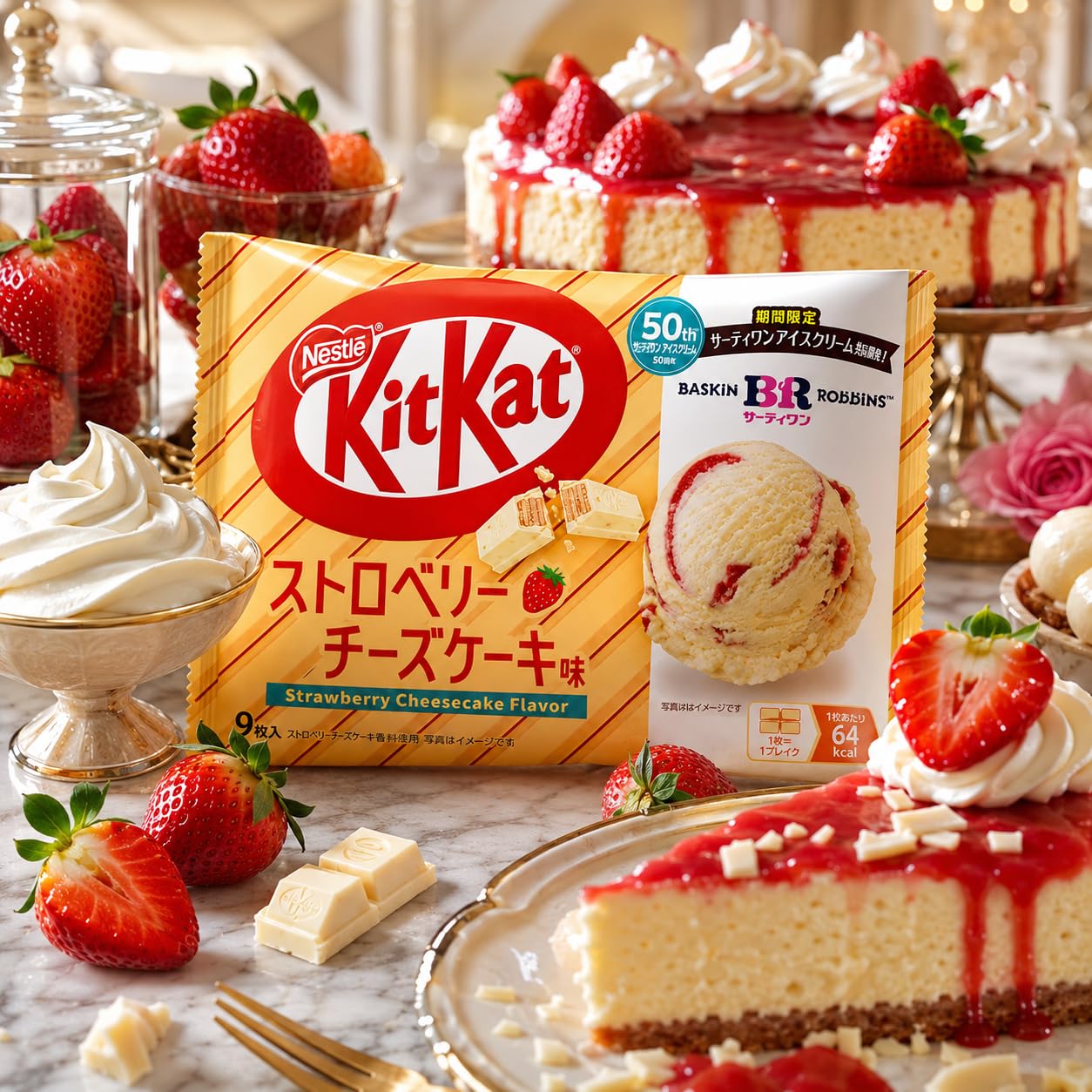 24時間以内発送　ネスレ　キットカット　ストロベリーチーズケーキ味　128袋 Amazon | ネスレ キットカットストロベリーチーズケーキ味 10枚入