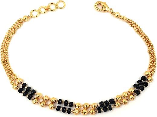 JHB Bracelet Bangle Style Beautiful Latest Trend Artificial Hand Mangalsutra for Women