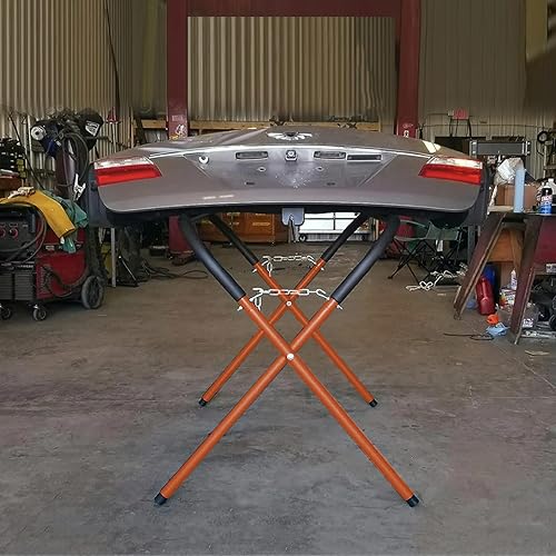 Miniatura 3 de BXGTECH Banco de trabajo portátil plegable, mesa de trabajo plegable de capacidad de 1,000 libras, soporte de parachoques resistente para garaje y