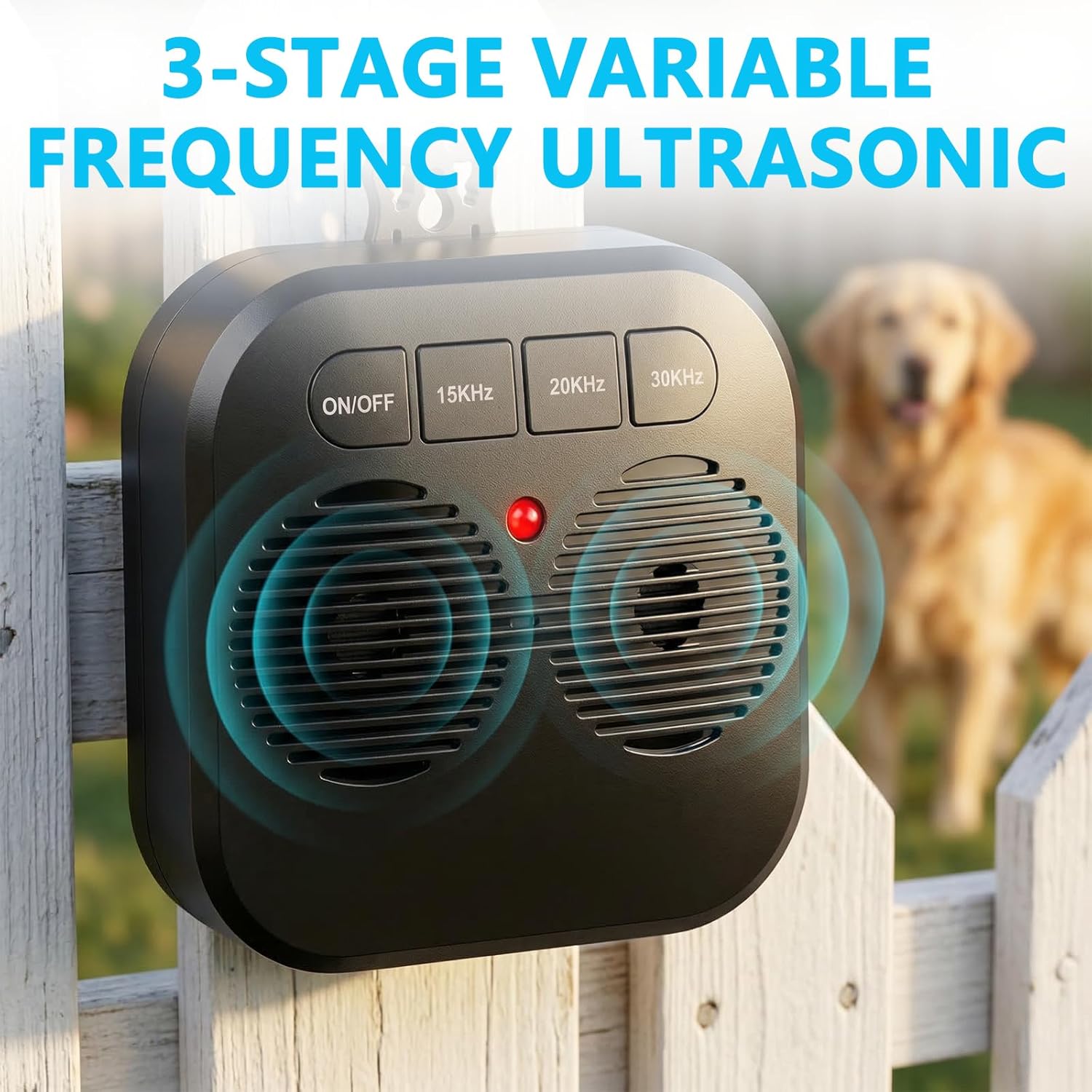 Anti Barking Device for Dogs,50FT Effective Range bark Deterrent Device with Stop Dog Barks,Ultrasonic & Sensor Technology, Rechargeable, Waterproof, Adjustable Modes & Frequencies