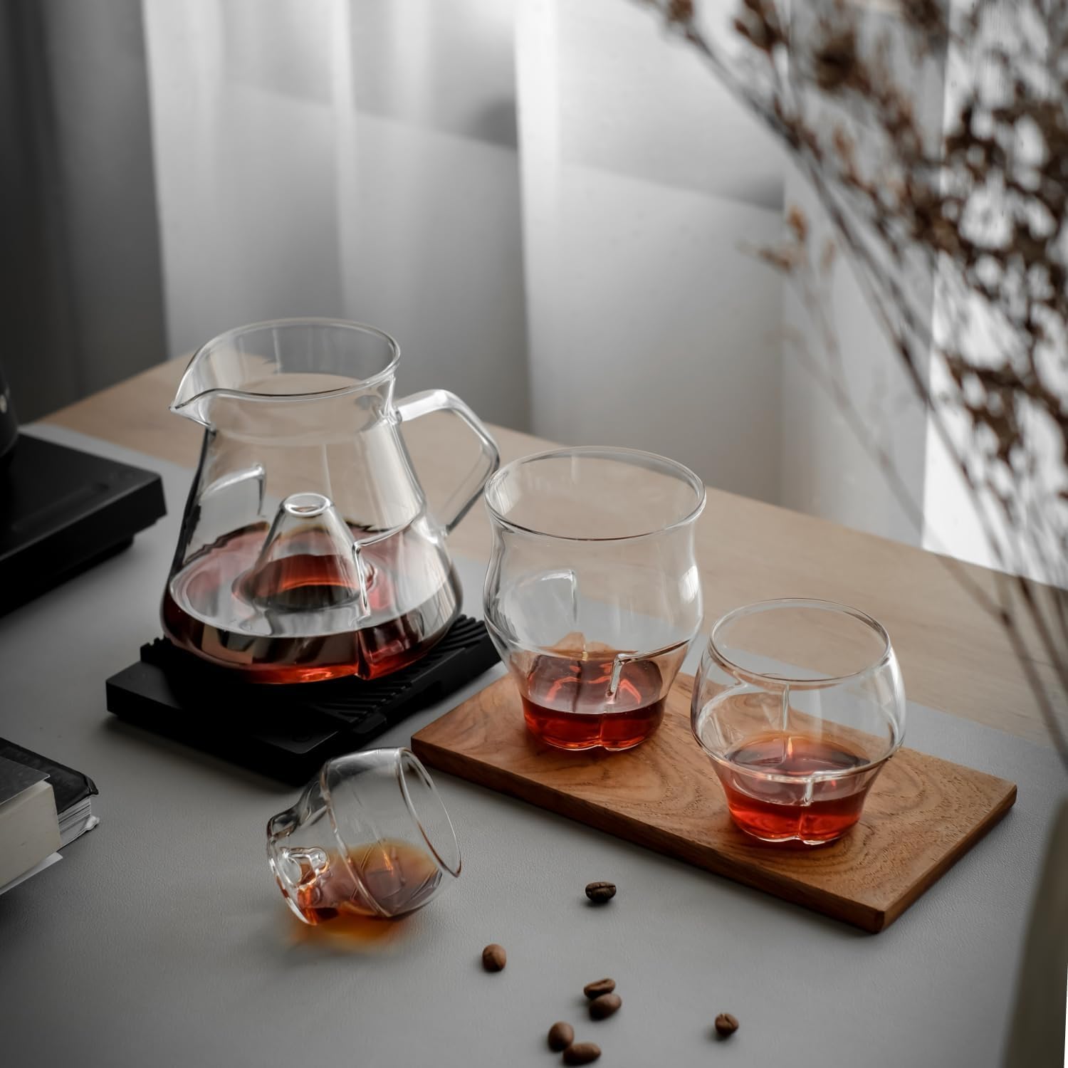 ICOSA Brewhouse AVENSI WAVE - COFFEE - ALTO Tasting Cup - Glass - 1 piece (Midnight Black)