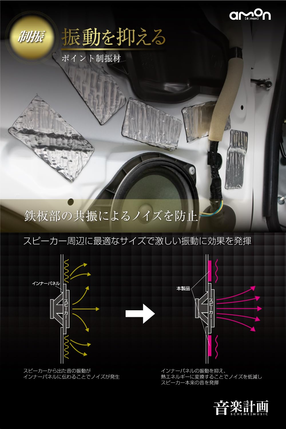Amazon.co.jp: エ―モン(amon) 音楽計画 デッドニングキット クリアな音