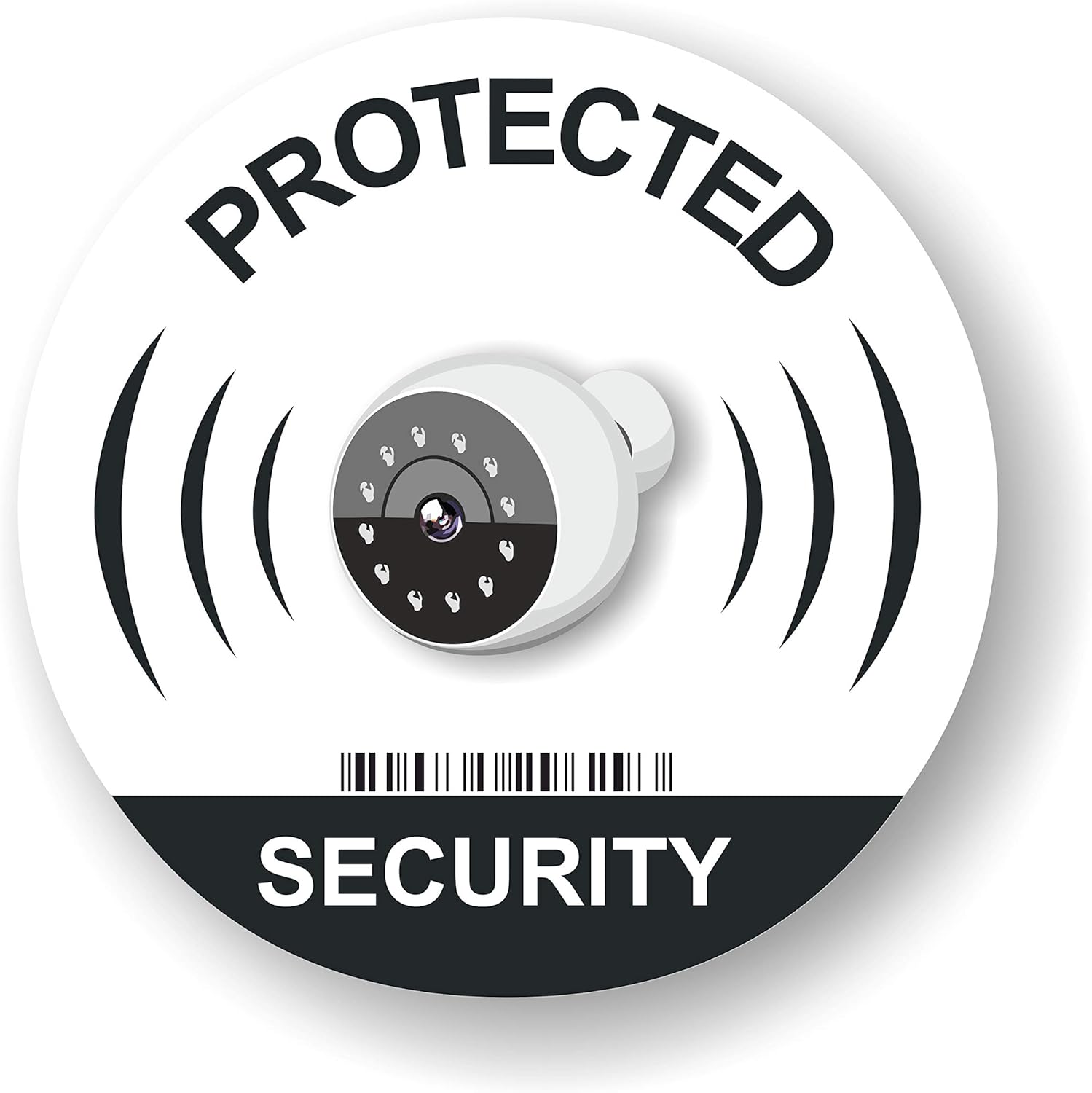 8 IP Camera Surveillance Stickers Signs