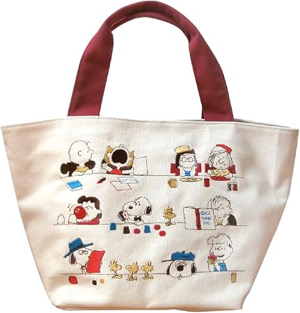 Amazon ピーナッツ スヌーピー 刺繍ランチバッグ テーブル ベージュ 41cm X 23cm X 20cm Snap1490r アニメ 萌えグッズ 通販