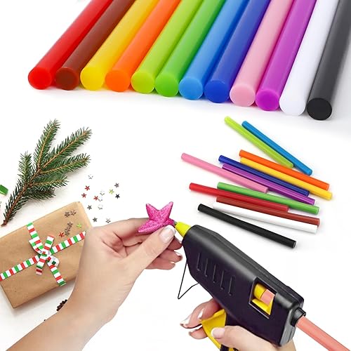 Miniatura 12 de ENPOINT Paquete de 72 barras de pegamento caliente negras a granel, 0.27 x 4 pulgadas, mini barras de pegamento caliente para reparación