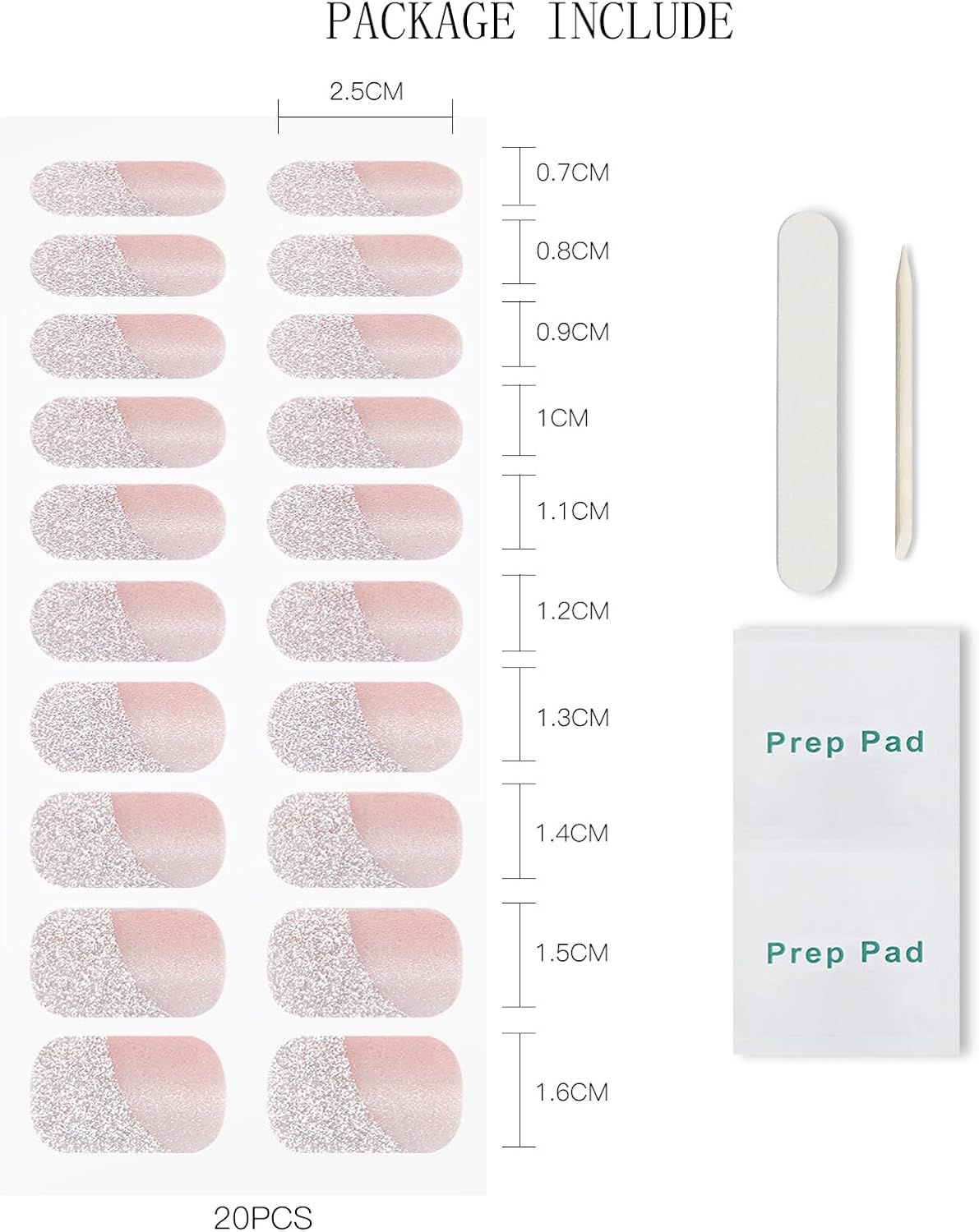 JMEOWIO Semi Cured Gel Strips Nail Art Sticker Wrap Cat Eye