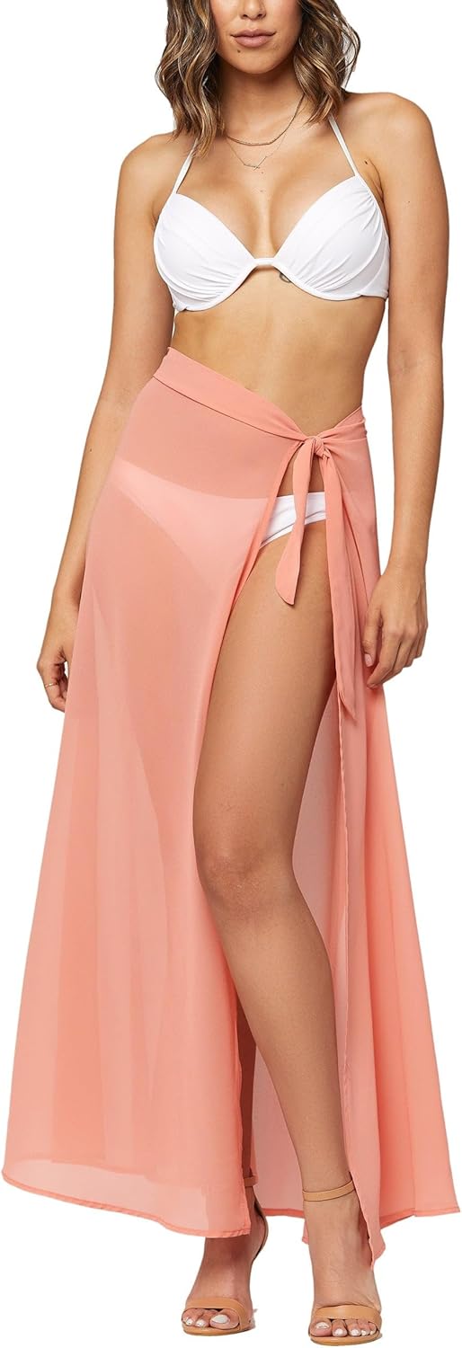 Conceited Women’s Cover Ups for Swimwear - Sheer Chiffon - Sarong Wrap Skirt Bathing Suit for Beach