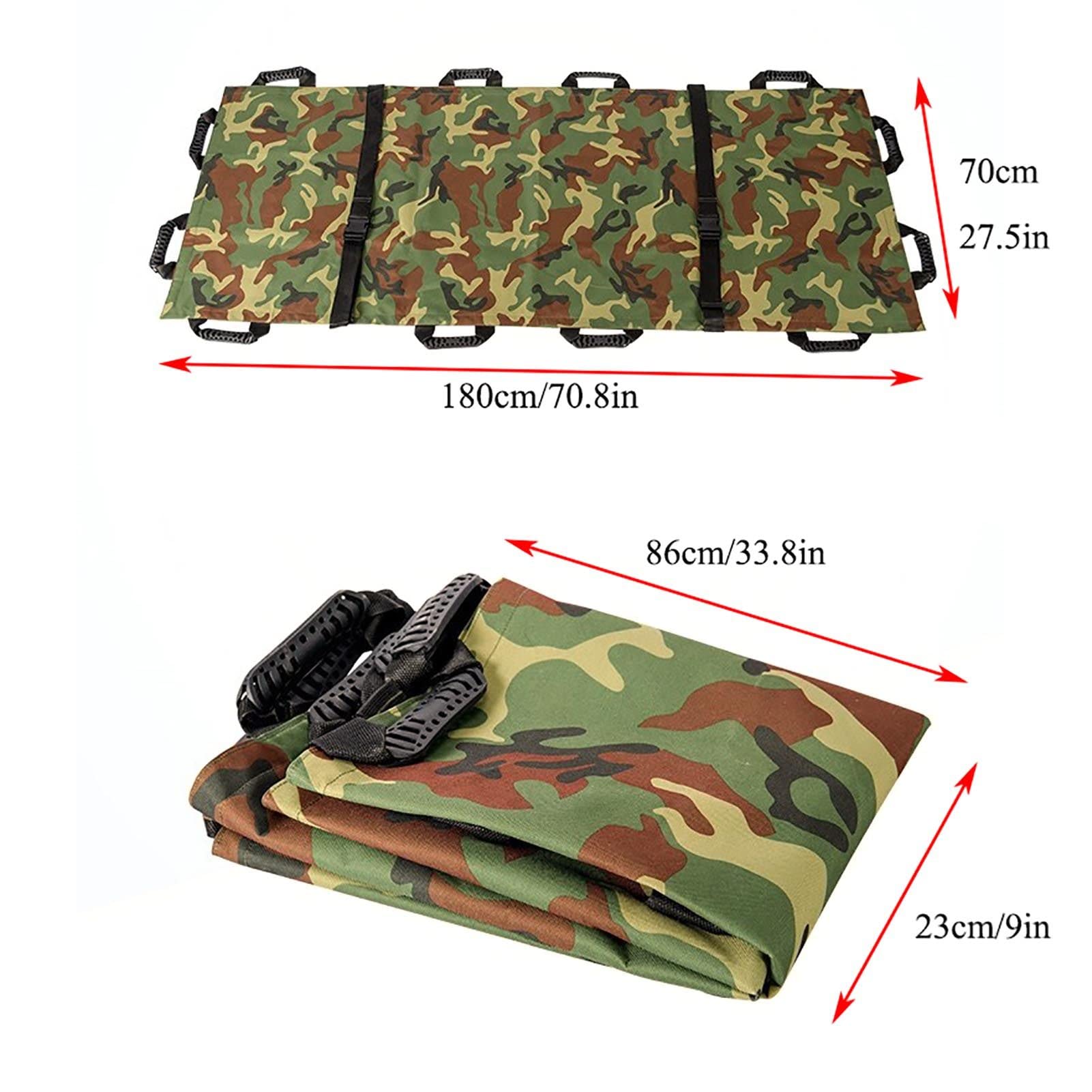 Ecarteur Souple Pliable avec 12 Poignées Oxford Etanche Secours Sauvetage Urgence Sauvetage pour la Nature Maison Scolaire Sport Ambulance avec Sac de Rangement