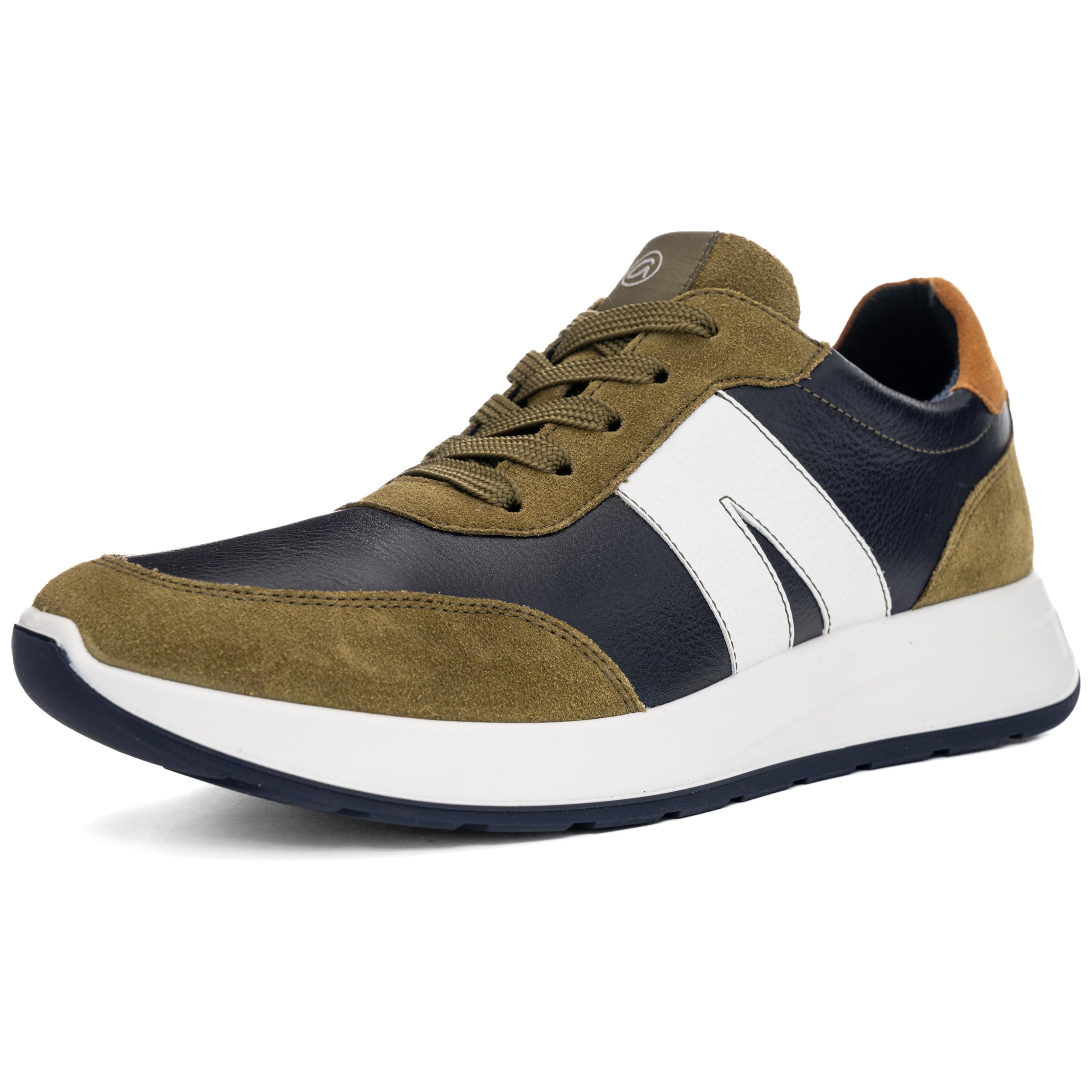ARA Men's Matteo Sneaker, Herb Blue White Caramel, 10.5 UK