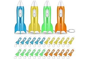 Hortsun Helicopter Mini Rocket Flashlight Keychain Outer Space Party Favors Bulk Rocket...