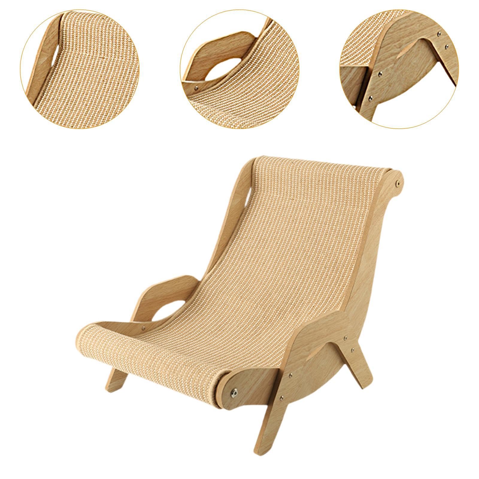 Silla de Playa de Madera para Gatos, Cama de para Gatos de Interior, Tumbona Resistente para Gatos, Silla de Playa para Mascotas (Gatitos