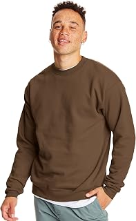 Hanes Mens EcoSmart Fleece Sweatshirt, Cotton-Blend Pullover, Crewneck Sweatshirt for Men