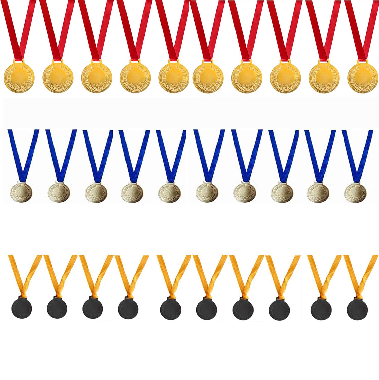 Ciko Medal 2.2" Pack of 10 School Winners, Sports, Athletic Games and Corporate Rewards RNR Olympic or 1st, 2nd, 3rd Position Gold, Silver Browns Medals (Gold-10,Silver-10,Brwonz-10)-picture-24