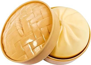 Zorbitz ZORBITZ Squishy Dumplinâ€™ Steamed Soft Dumpling Bun Simulation Fidget Toy, Anxiety & Stress Relief, Pressure Relieving Sensory Squeeze Stress Ball, Therapy ADD ADHD Autism Kids Adults, Beige