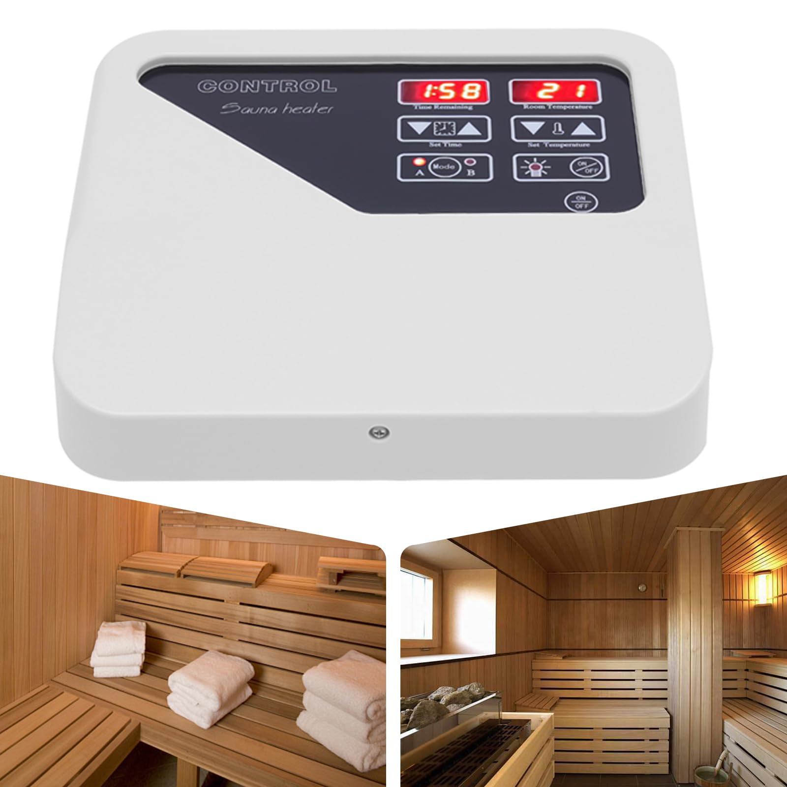 3-9KW Sauna Digital Controller, 220-240V Sauna External Controller Saunasteuerung Saunasteuergerät Externe Digital Controller für Saunaofen，Heimsauna, Kommerzielle Anlässe