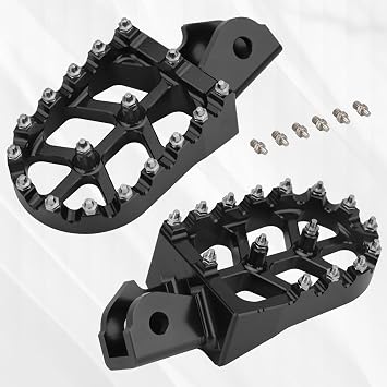 CNC Foot Pegs for Surron, Motorcycle Footpegs Foot Pedals Rests Compatible with Sur Ron Light Bee X S Segway X260 X160 Talaria Sting MX3 MX4 Talaria Dirt Bike-Black