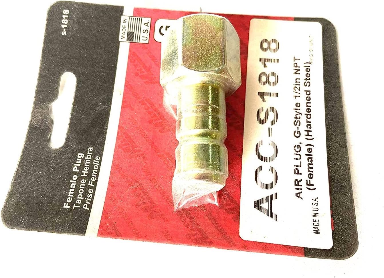 Air Plug G-Style 1/2in NPT (Female) (Hardened Steel) Replaces # S1818