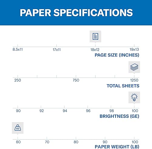 Miniatura 3 de Hammermill Cartulina, copia a color premium, 60 libras, 18 x 12  paquete de 5 (1,250 hojas)  100 brillante, hecho en los Estados Unidos, cartulina