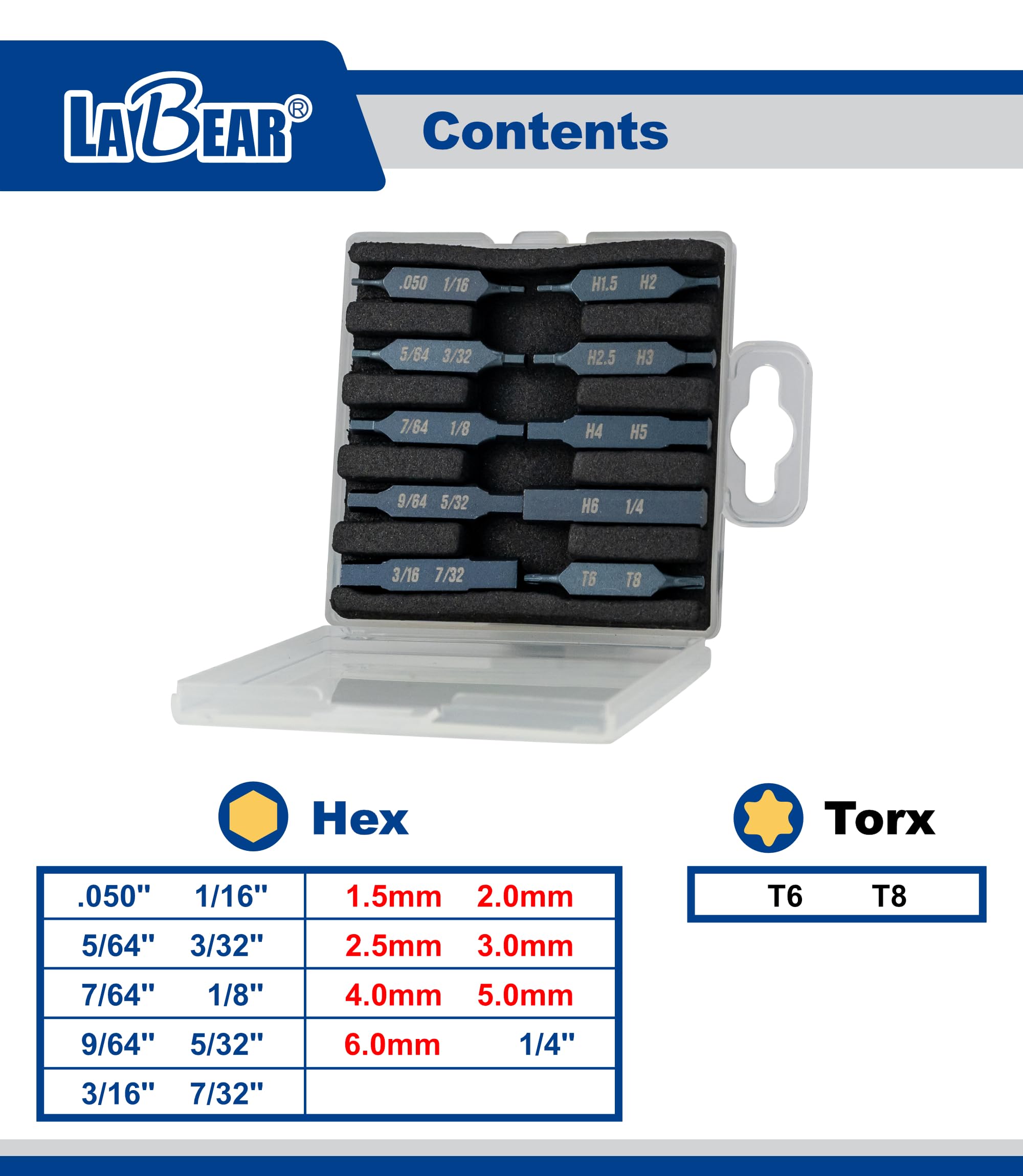 Labear Torx Set Snapklik.com : LABEAR -10 Double-Ended Screwdriver Bit Set For ...