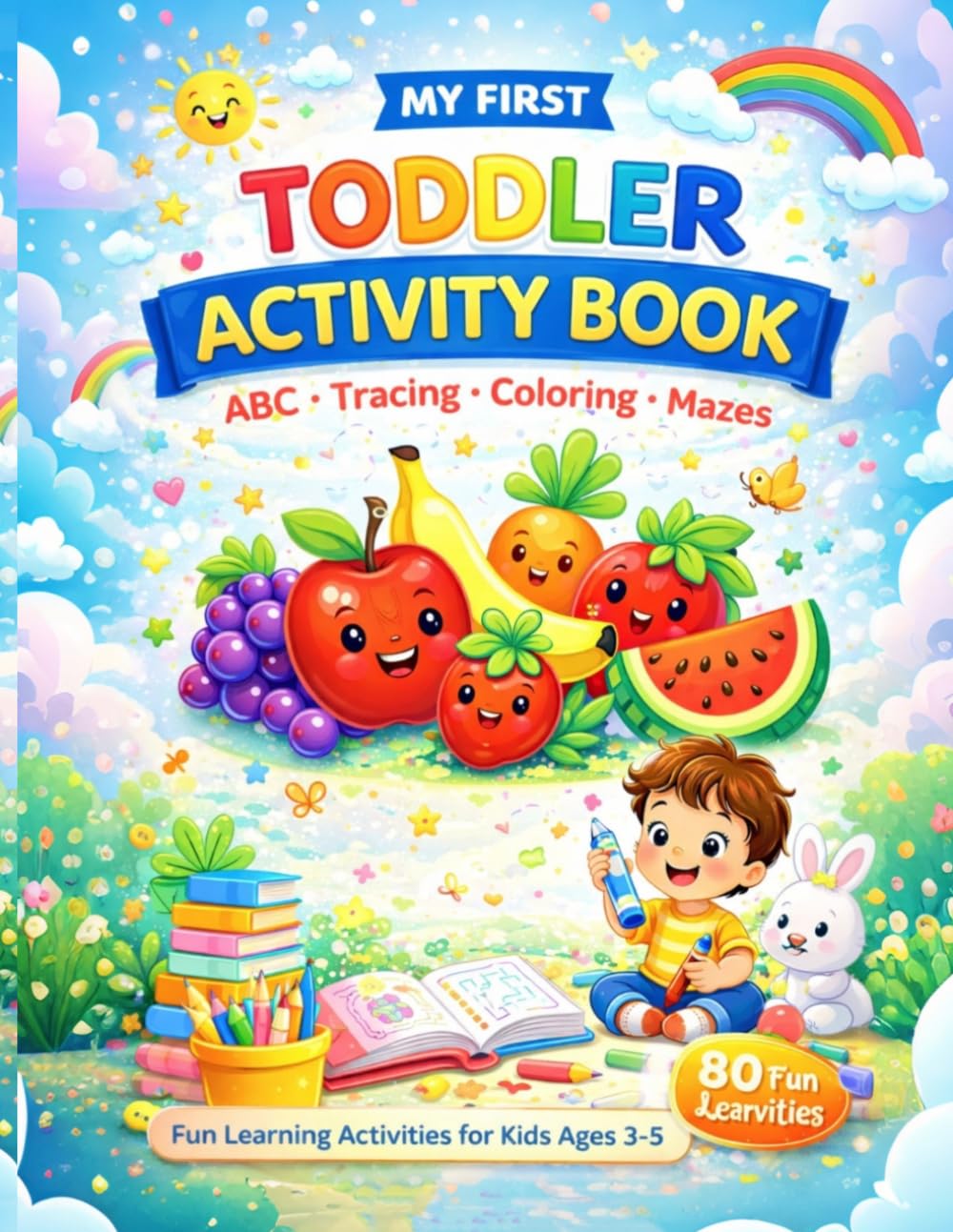 My First Toddler Activity Book: ABC, Tracing, Coloring, Mazes and Fun Learning Activities for Kids Ages 3-5