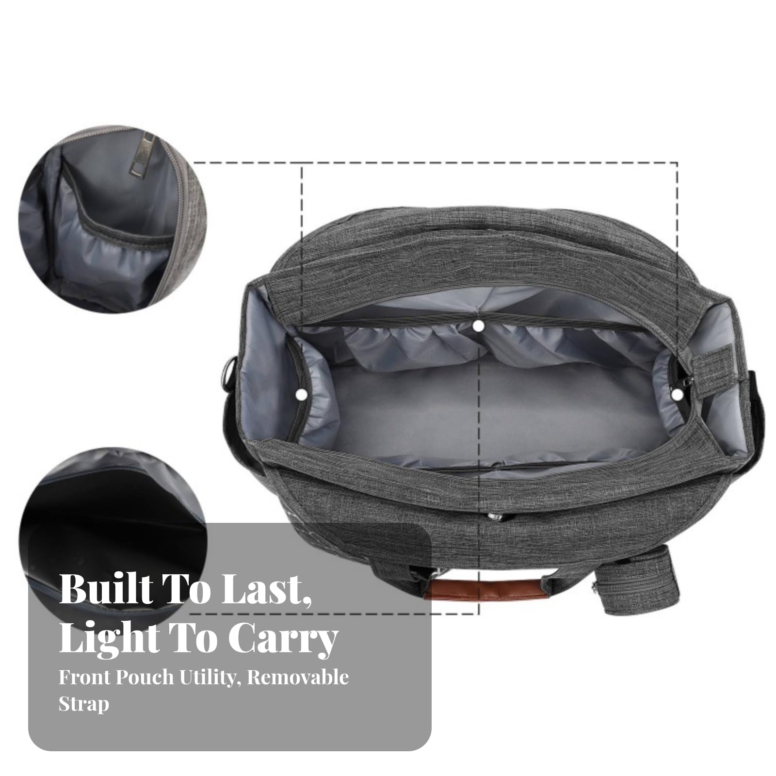 Borsa a Sp per Neonati Scomparto Principale Spazioso, Borsa Fasciatoio con Ciuccio, ssuto Resisn All'acqua, per Viaggi, Asilo